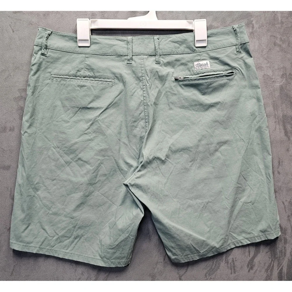 Marsh Wear Mens Size 38 Performance Fishing Shorts Sage Green Nylon Stretch